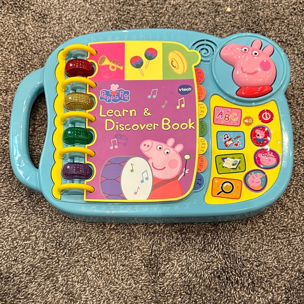 Vtech Peppa Pig Learn & Discover Book - Blue and Multicolor